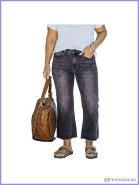 High Waisted Flare Jeans Plus Size Stretchy Bootcut Tummy Control Denim Pants